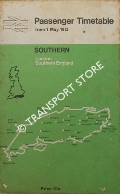 Book cover of Southern Passenger Timetable - London, Southern England, from 1 May 1972 by British Rail Southern Region